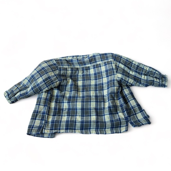 Basic Editions Boys 4/5 Lined Flannel Button Up - Picture 4 of 4